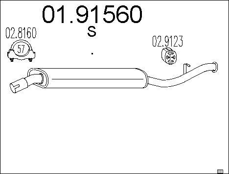 MTS 01.91560 - Глушник вихлопних газів кінцевий autocars.com.ua