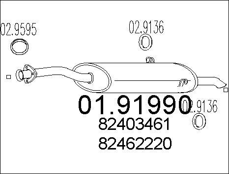 MTS 01.91990 - Глушитель выхлопных газов, конечный avtokuzovplus.com.ua