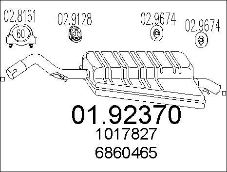 MTS 01.92370 - Глушник вихлопних газів кінцевий autocars.com.ua