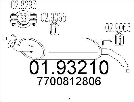 MTS 01.93210 - Глушник вихлопних газів кінцевий autocars.com.ua