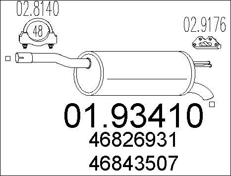 MTS 01.93410 - Глушитель выхлопных газов, конечный avtokuzovplus.com.ua