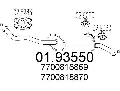 MTS 01.93550 - Глушитель выхлопных газов, конечный autodnr.net