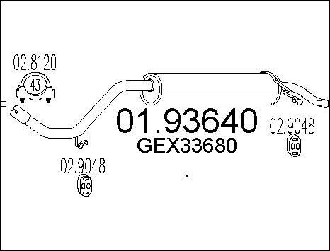 MTS 01.93640 - Глушник вихлопних газів кінцевий autocars.com.ua