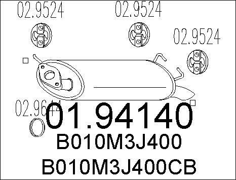 MTS 01.94140 - Глушитель выхлопных газов, конечный avtokuzovplus.com.ua