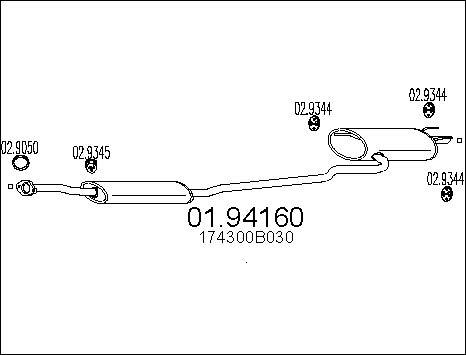 MTS 01.94160 - Глушитель выхлопных газов, конечный avtokuzovplus.com.ua