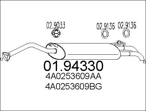 MTS 01.94330 - Глушитель выхлопных газов, конечный autodnr.net