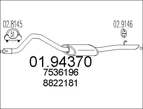 MTS 01.94370 - Глушитель выхлопных газов, конечный autodnr.net