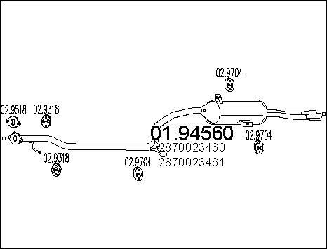 MTS 01.94560 - Глушник вихлопних газів кінцевий autocars.com.ua