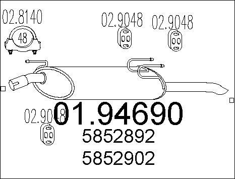 MTS 01.94690 - Глушитель выхлопных газов, конечный autodnr.net