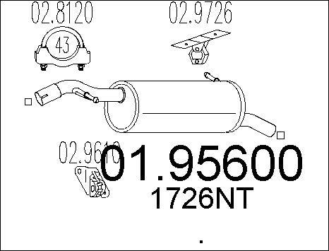 MTS 01.95600 - Глушник autocars.com.ua