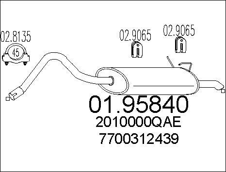 MTS 01.95840 - Глушник вихлопних газів кінцевий autocars.com.ua
