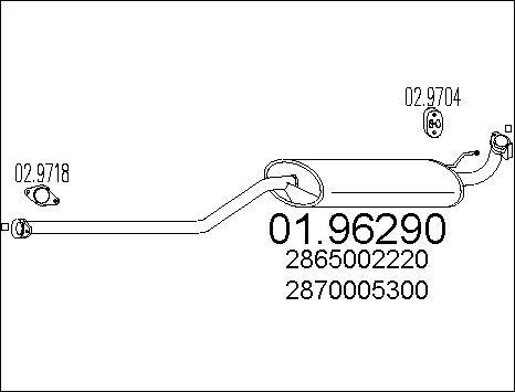 MTS 01.96290 - Глушник вихлопних газів кінцевий autocars.com.ua