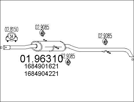 MTS 01.96310 - Глушитель выхлопных газов, конечный avtokuzovplus.com.ua