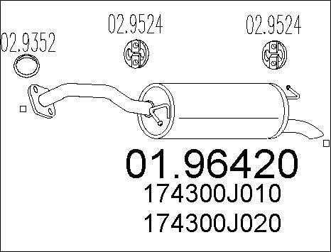 MTS 01.96420 - Глушитель выхлопных газов, конечный avtokuzovplus.com.ua