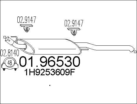 MTS 01.96530 - Глушник вихлопних газів кінцевий autocars.com.ua