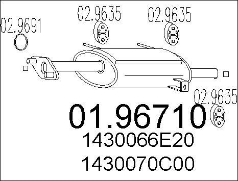 MTS 01.96710 - Глушитель выхлопных газов, конечный avtokuzovplus.com.ua