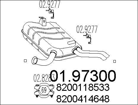 MTS 01.97300 - Глушник вихлопних газів кінцевий autocars.com.ua