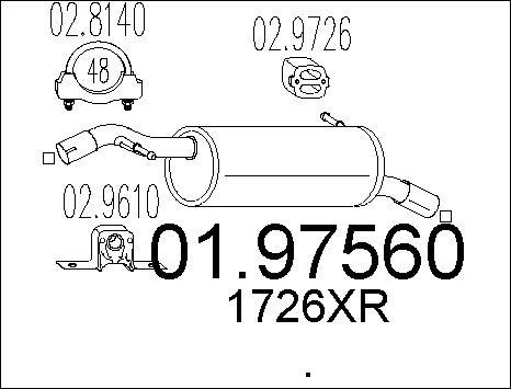 MTS 01.97560 - Глушник вихлопних газів кінцевий autocars.com.ua