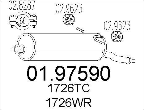 MTS 01.97590 - Глушник вихлопних газів кінцевий autocars.com.ua