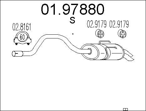 MTS 01.97880 - Глушник вихлопних газів кінцевий autocars.com.ua