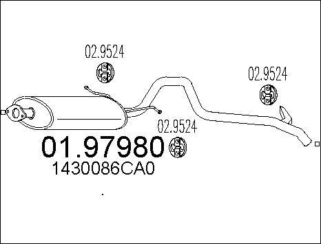 MTS 01.97980 - Глушник вихлопних газів кінцевий autocars.com.ua