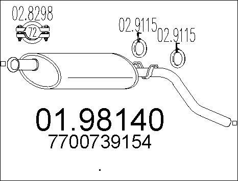 MTS 01.98140 - Глушник вихлопних газів кінцевий autocars.com.ua