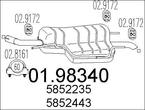 MTS 01.98340 - Глушитель выхлопных газов, конечный avtokuzovplus.com.ua