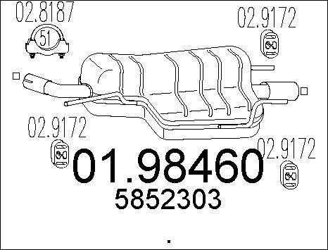 MTS 01.98460 - Глушитель выхлопных газов, конечный autodnr.net