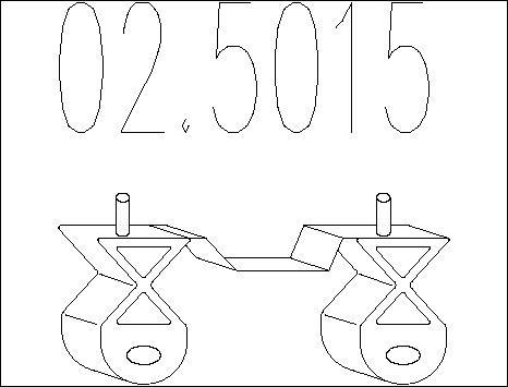 MTS 02.5015 - Кронштейн, система випуску ОГ autocars.com.ua