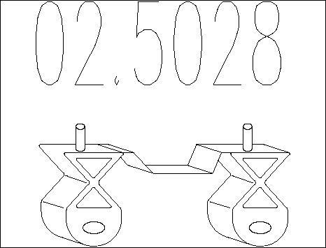 MTS 02.5028 - Кронштейн, система випуску ОГ autocars.com.ua