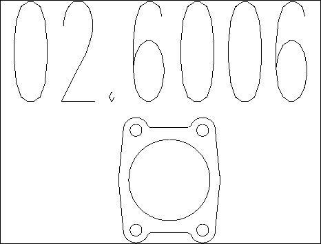 MTS 02.6006 - Прокладка, труба вихлопного газу autocars.com.ua
