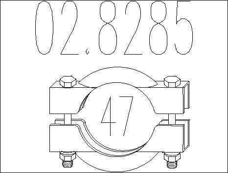 MTS 02.8285 - З'єднувальні елементи, система випуску autocars.com.ua