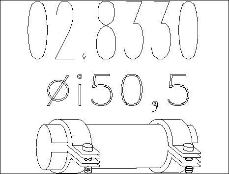 MTS 02.8330 - З'єднувальні елементи, система випуску autocars.com.ua