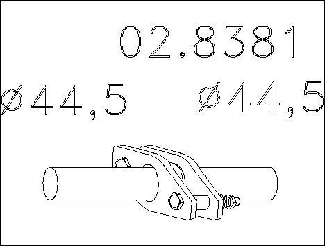 MTS 02.8381 - З'єднувальні елементи, система випуску autocars.com.ua