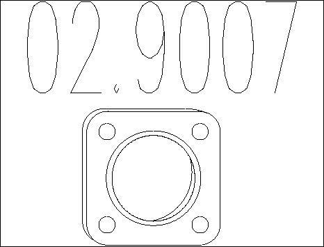 MTS 02.9007 - Прокладка, труба вихлопного газу autocars.com.ua
