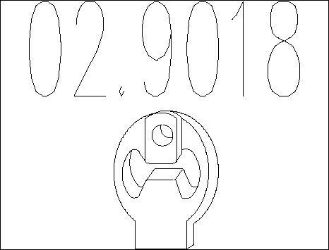 MTS 02.9018 - Кронштейн, система випуску ОГ autocars.com.ua