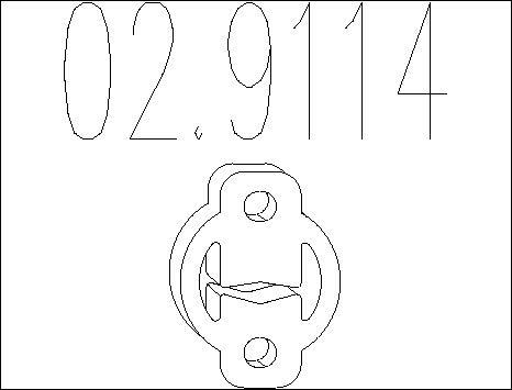 MTS 02.9114 - Кронштейн, втулка, система випуску autocars.com.ua