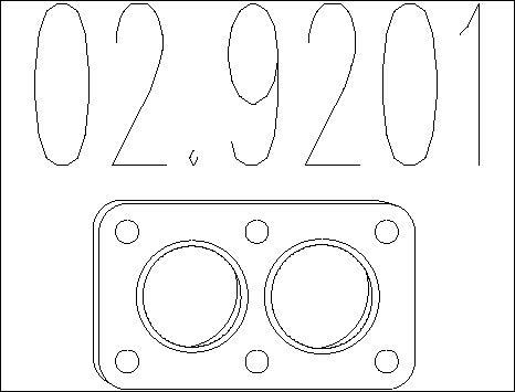 MTS 02.9201 - Прокладка, труба вихлопного газу autocars.com.ua