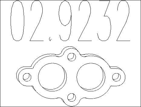 MTS 02.9232 - Прокладка, труба вихлопного газу autocars.com.ua