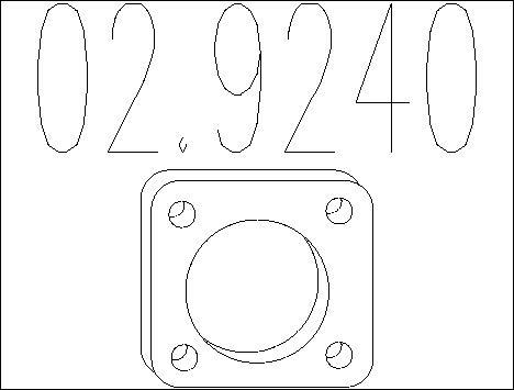 MTS 02.9240 - Прокладка, труба вихлопного газу autocars.com.ua