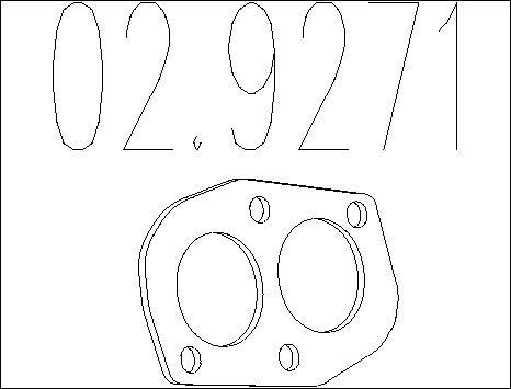 MTS 02.9271 - Прокладка, труба вихлопного газу autocars.com.ua