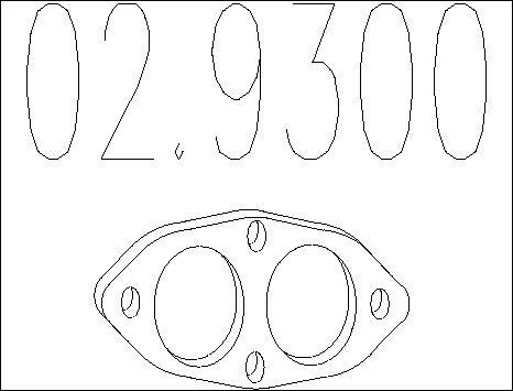 MTS 02.9300 - Прокладка, труба вихлопного газу autocars.com.ua