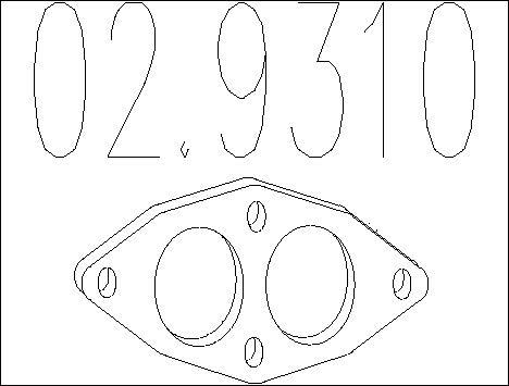 MTS 02.9310 - Прокладка, труба выхлопного газа avtokuzovplus.com.ua