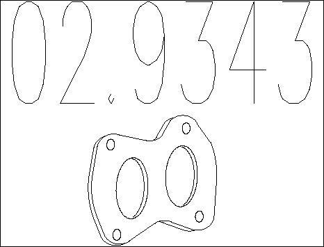 MTS 02.9343 - Прокладка, труба вихлопного газу autocars.com.ua