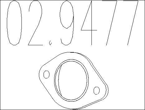 MTS 02.9477 - Прокладка, труба вихлопного газу autocars.com.ua