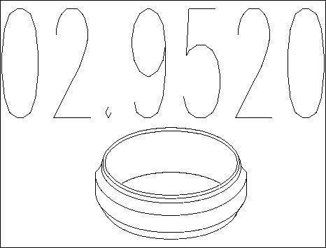 MTS 02.9520 - Прокладка, труба вихлопного газу autocars.com.ua