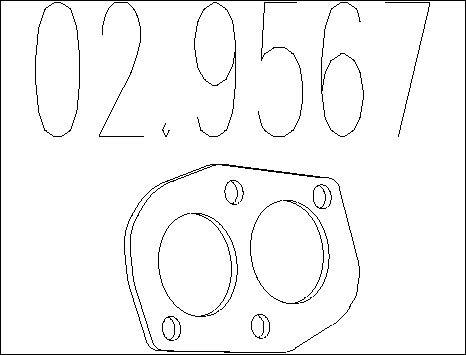 MTS 02.9567 - Прокладка, труба вихлопного газу autocars.com.ua