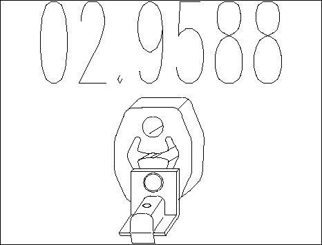 MTS 02.9588 - Кронштейн, система випуску ОГ autocars.com.ua