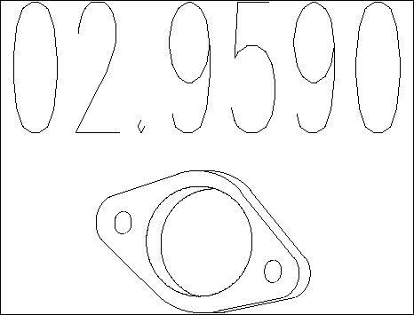 MTS 02.9590 - Прокладка, труба вихлопного газу autocars.com.ua