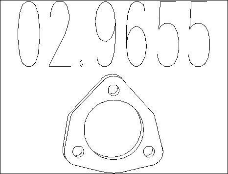MTS 02.9655 - Прокладка, труба вихлопного газу autocars.com.ua